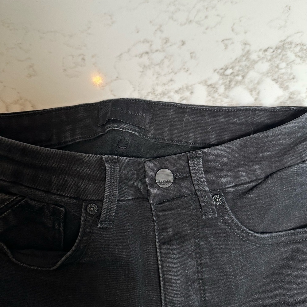 Buckle Black #35 slim fit high rise cropped straight Denim Jeans size 28 x 28 - Picture 3 of 3